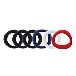 Zac's Alter Ego Pack of 6 Stretchy Elasticated Soft Snag Free Ponios/Elastics/Hair Ties