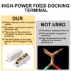 Pack of 5 conductor terminals, electric, cable connector, terminal strip,