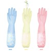 Dishwashing Cleaning Gloves 3 Pairs - Reusable Rubber Gloves Non-Slip