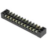 Qiilu 12 Position, 600 V, 15A, Screw Down Terminal Block,