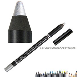 Silver Waterproof Glide on Eyeliner Eye Liner Colour Shade Number 16