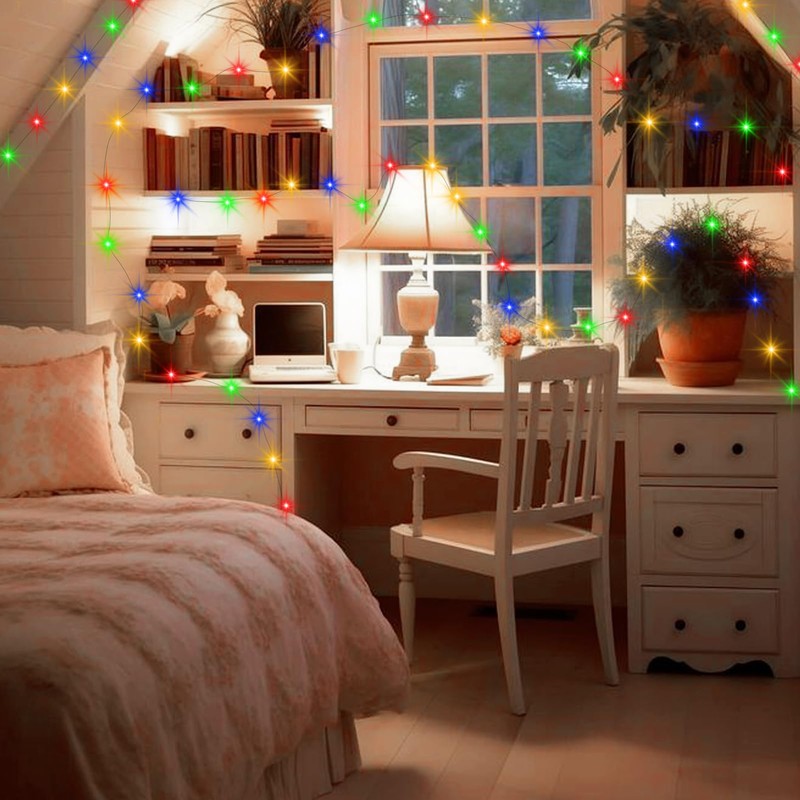 2 Pack Fairy Lights Battery Operated, 33Ft 100 LED String