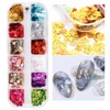 12 Colors Fall Nail Art Stickers Maple Leaf Nail Glitter
