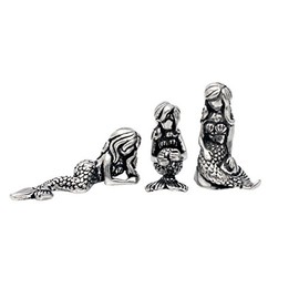 Basic Spirit Yoga Mermaid Figurine Set (Pewter)-Mini 3 pc. Set