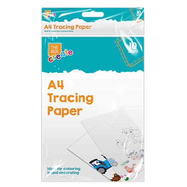 A4 Clear Tracing Paper, 10 Sheets (29.7cm x 21 cm) - Easy to Use, Ideal for Coloring, Decorations, & More