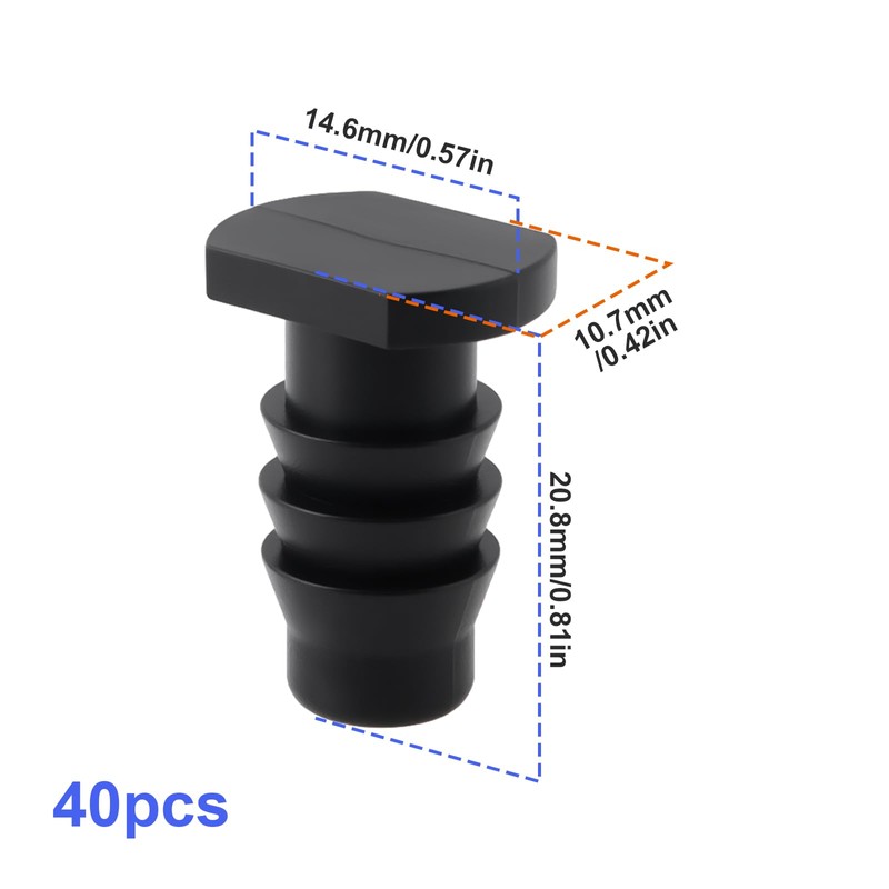 Briny River 40pcs Irrigation End Cap Pipe Drip Plug Accessories