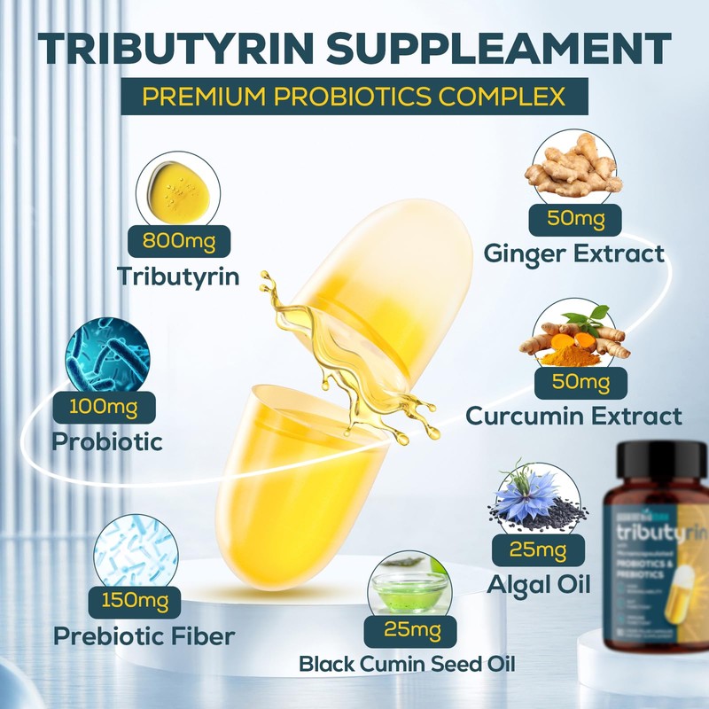 Tributyrin Supplement for Gut & Immune 800mg | High Bioavailability