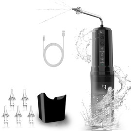 Ear Wax Removal, Water Powered Ear Irrigation Flushing System, Portable Ear Cleaner Kit with 4 Modes, Electric Ear Cleaning with Basin and Resuable Nozzles for Adults and Kids