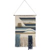 Primitives by Kathy Seaside Woven Wall Hanging, Handmade Bohemian Fringe Tassel Banner, Cotton, 14"W x 22"L