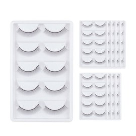 Practice eyelashes 8mm 5 pairs x 10 packs, practice materials for eyelash extension beginners, 10 sets, black / 연습용 속눈썹 8mm 5쌍 x 10팩 속눈썹연장 초보자 수강생 연습재료, 10세트, 블랙