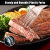 Plastic Forks 100 Pieces,6.7 Inch Reusable Plastic Forks Transparent and
