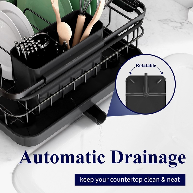Kitsure Dish Drying Rack- Space-Saving Dish Rack, Dish Racks for