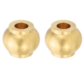 PATIKIL Lamp Solid Brass Neck, 2 Pcs Turned Brass Spindle Slips Lamp Finial Pipe Light Fixture for 1/8 IP or M10 Lamp Rod Light Repair Decoration, 29.5x24mm