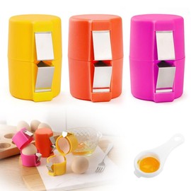 3 PCS Egg Shell Opener for Hard Boiled Eggs，Egg Separator for Raw Eggs，Handheld Egg Cracker Tool，Upgraded Egg Shell Opener Topper Cutter for Cooking Camping Kitchen Gadgets