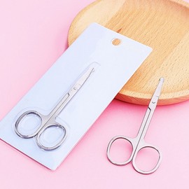 Safe Stainless Steel Mini Beauty Scissors for Eyebrows and Nose Hair Scissors 4ea
