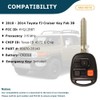 AKS KEYS Replacement for Toyota Key Fob 3 Buttons That