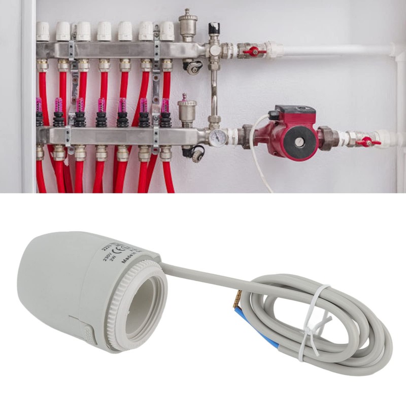 Fockety Electric Thermal Actuator, 2-Wire 230V 2W Thermostat Actuator, Zone