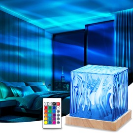 Northern Lights Projector Rechargeable, Luminorthe Cube Lamp Lava Lamp Ambient Lighting Galaxy Projector with 16 Colors and Aurora Drift Effects for Room Decor Teen Girl Gifts Classroom - Cordless