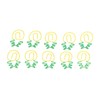 100pcs Metallic Paper Clips Green Yellow Ananas Shape Electroplating Process