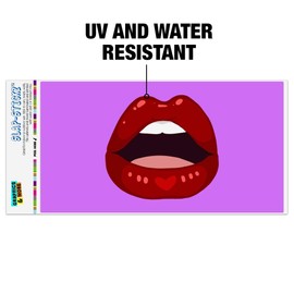 GRAPHICS & MORE Seductive Luscious Open Mouth Lips Automotive Car Window Locker Bumper Sticker