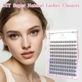 Natural Look Lash Clusters Wispy: Gekinye Individual Lashes 120 Pcs DIY Eyelash Extensions Natural 10-14mm Cluster Lashes