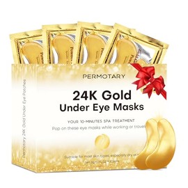 Joynest 30 Pairs Crystal Eye Mask Under Eye Mask 24K Gold Gel Collagen Eye Pad for Moisturizing & Reducing Dark Circles Puffiness Wrinkles Under Eye Patch for Women (Gold)