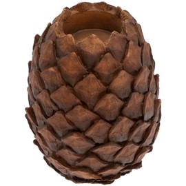 Boston International Tealight Candle Holder Tabletop Shelf Mantel Decorations for Home, 5.5", Natural Pinecone