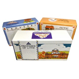 Ovejitas & Ovejitas Inspirational Mini Cards with Bible Verses, 180+ Cards in 3 Gift Boxes, Promises of Love and Proverbs and Hope Collection