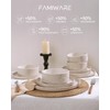 Famiware Nebula Plates and Bowls Set, 24 Pieces Dinnerware Sets,