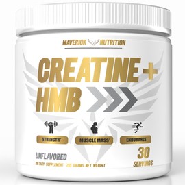 Creatine HMB - Creatine Powder for Men - Creatine Powder - Creatine Supplement - Creatine for Men - HMB Creatine - Creatine - Creatine Monohydrate - 30 Servings - Unflavored (Creatine + HMB)