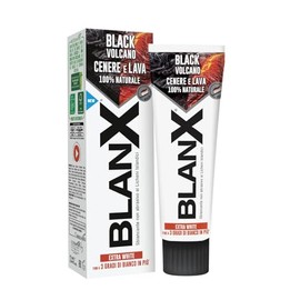BlanX Black Volcano Toothpaste 75 ml x 3, Whitening Toothpaste with Icelandic Lichens and Volcanic Ash, Vegan Friendly and Antibacterial