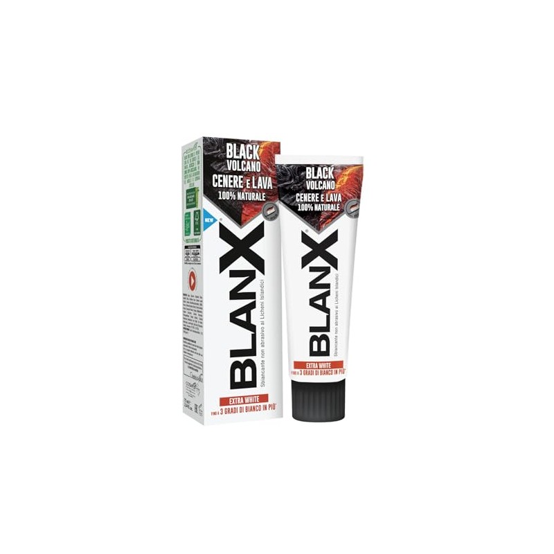 BlanX Black Volcano Toothpaste 75 ml x 3, Whitening Toothpaste