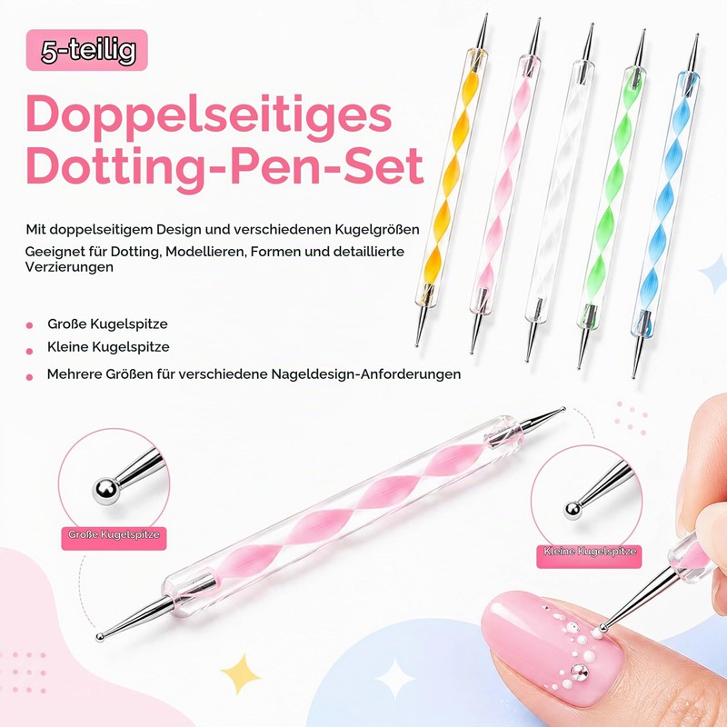 luxwo Nail Brush Set 20 Pieces Nail Brush for Gel