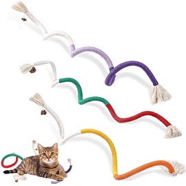 Cat Toy, String and Unbreakable, Cat Rope Toy, Stress Relief, No Breaking, Cat, Toothpaste, Toy, Peppermint Toy, Indoor and Outdoor Play, 3 Piece Set, 3 Colors