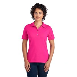 Jerzees Women's Short Sleeve Polo Shirts, Dri-Power, Sizes S-2X - Cyber Pink, Medium