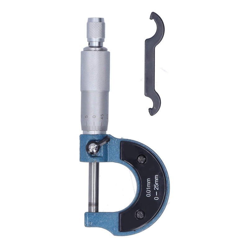 Outside Micrometer, External Micrometer, 0-25 mm Range 0.01 mm Resolution,