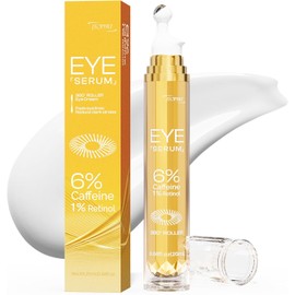6% Caffeine Eye Cream for Dark Circles: 1% Retinol Daily Caffeine Eye Serum for Puffy Eyes Skin Care Suitable for Women