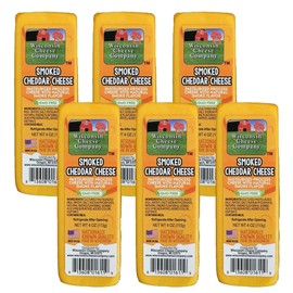 WISCONSIN CHEESE COMPANY'S - SMOKED CHEDDAR Cheese Blocks, Wisconsin Cheese Company (6-4oz.) 100% Wisconsin Cheese Packages | Great Cheese and Crackers | Smoked Cheddar Cheese Blocks, NATIONALLY KNOWN WISCONSIN CHEESE COMPANY QUALITY! Perfect Cheese for 