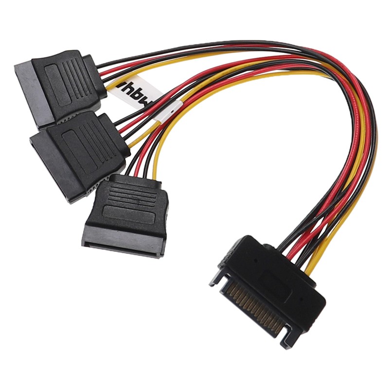 vhbw SATA Power Cable to 3X SATA Female for Hard