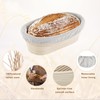 2 Packs 10 inch Oval Banneton Bread Proofing Basket Set,PIOGHAX