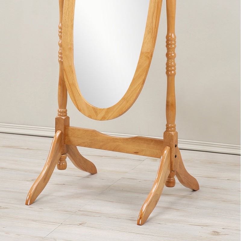 Roundhill Furniture Traditional Queen Anna Style Wood Floor Cheval Mirror,