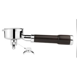 LILQ 54mm Double Spouts 3 Ears Portafilter | Compatible with 54mm Breville Machines | Stable Handle (Blackwood Fusion, 54mm Breville Double Spouts)
