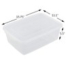 Farmoon 16 Quart Clear Storage Bin, Plastic Latch Containers/Boxes with