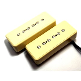 Dragonfire DFG Soapbar P90 Set, AlNiCo Soft Wound Vintage Performance Pickups, Color Choice - Cream
