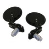 MotorToGo MOTORCYCLE 3" ROUND BLACK 7/8" HANDLE BAR END MIRRORS