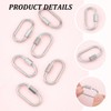 UNICRAFTALE 6pcs 2 Styles Oval Screw Carabiner Lock Stainless Steel