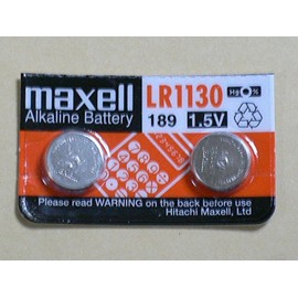 Hitachi Maxell Button Cell LR1130 2 Pack (LR54, 389A, 189 Compatible)