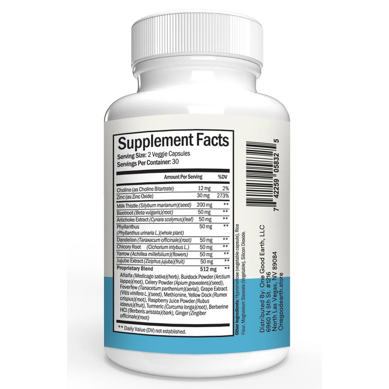 One Good Earth Liver Support (60 Capsules)