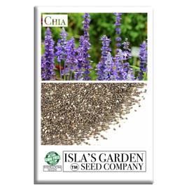 Chia Seeds for Planting, 1000+ Seeds Per Packet,Herb/Flower, (Isla's Garden Seeds), Non GMO & Heirloom Seeds, Scientific Name: Salvia hispanica, Great Gift