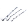 Long Link Chain Training Collar, Chrome Steel, Double O-Ring Design